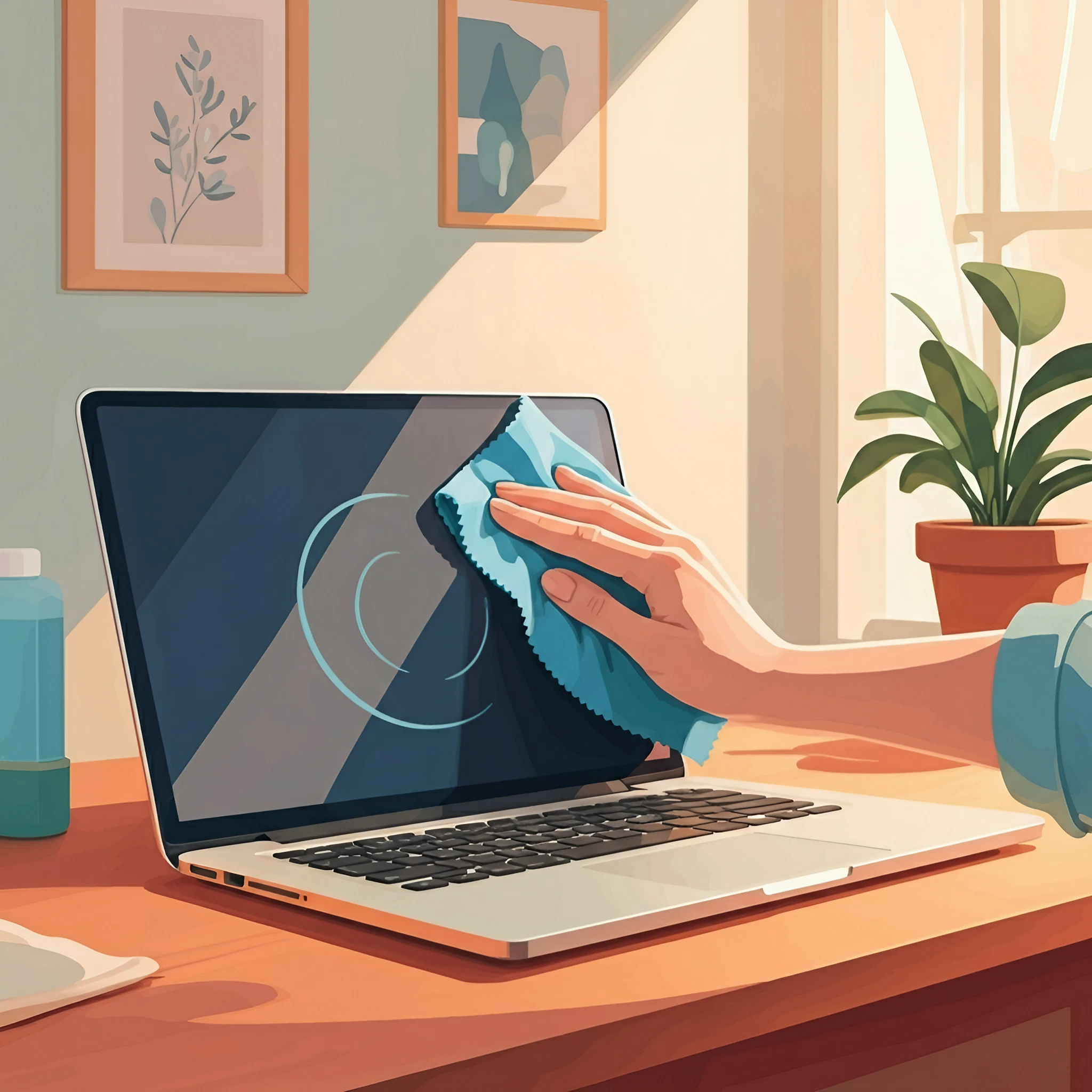 how to clean your laptop screen