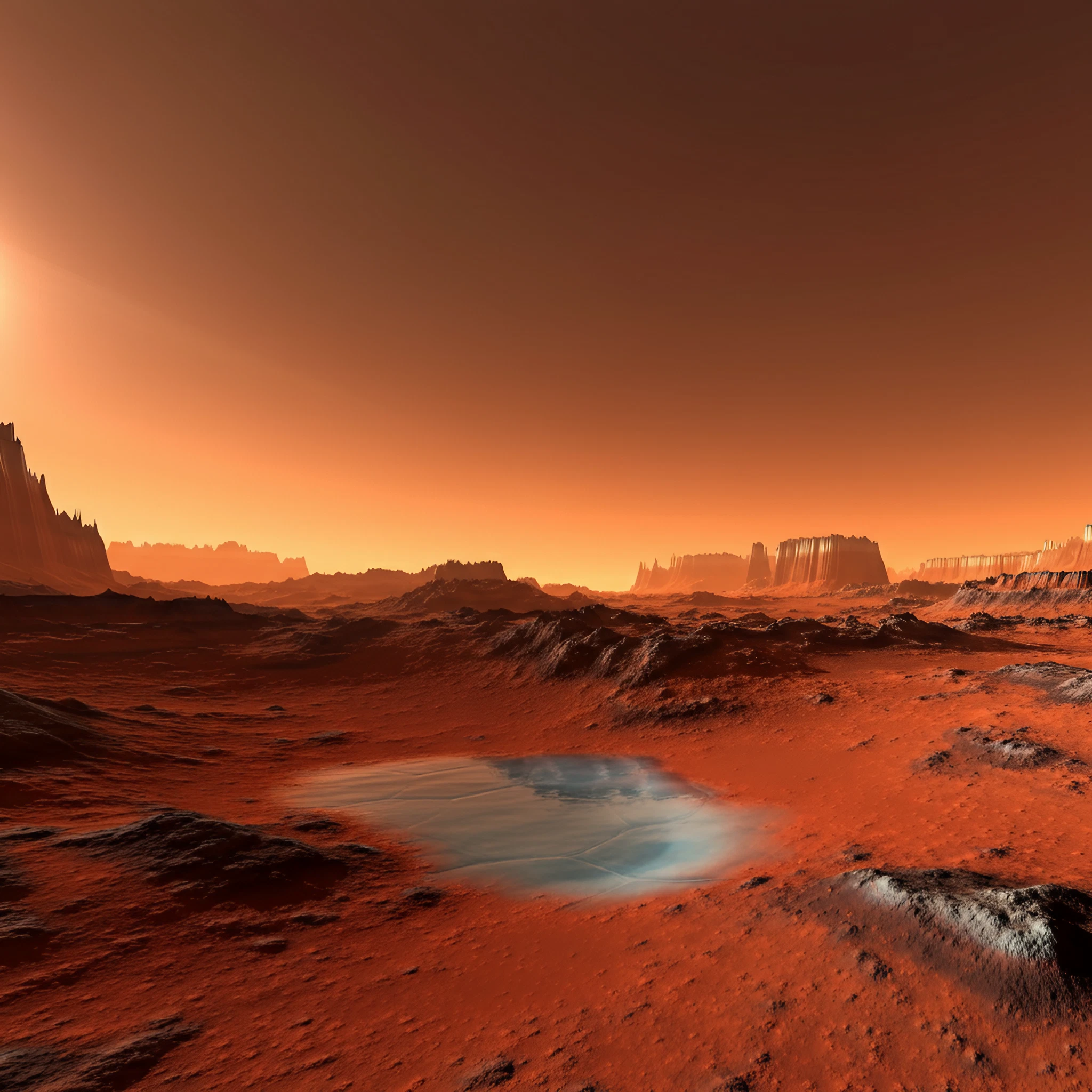 water ice on mars