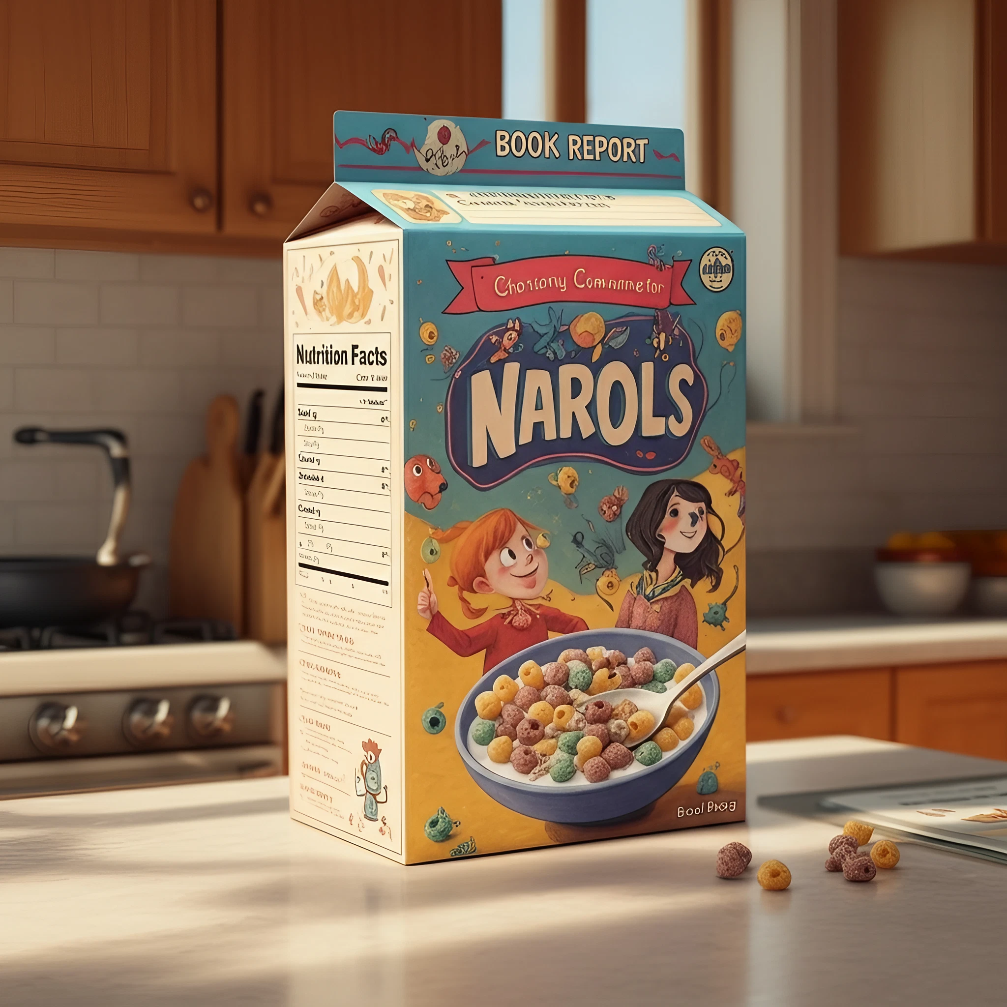 cereal box book report examples
