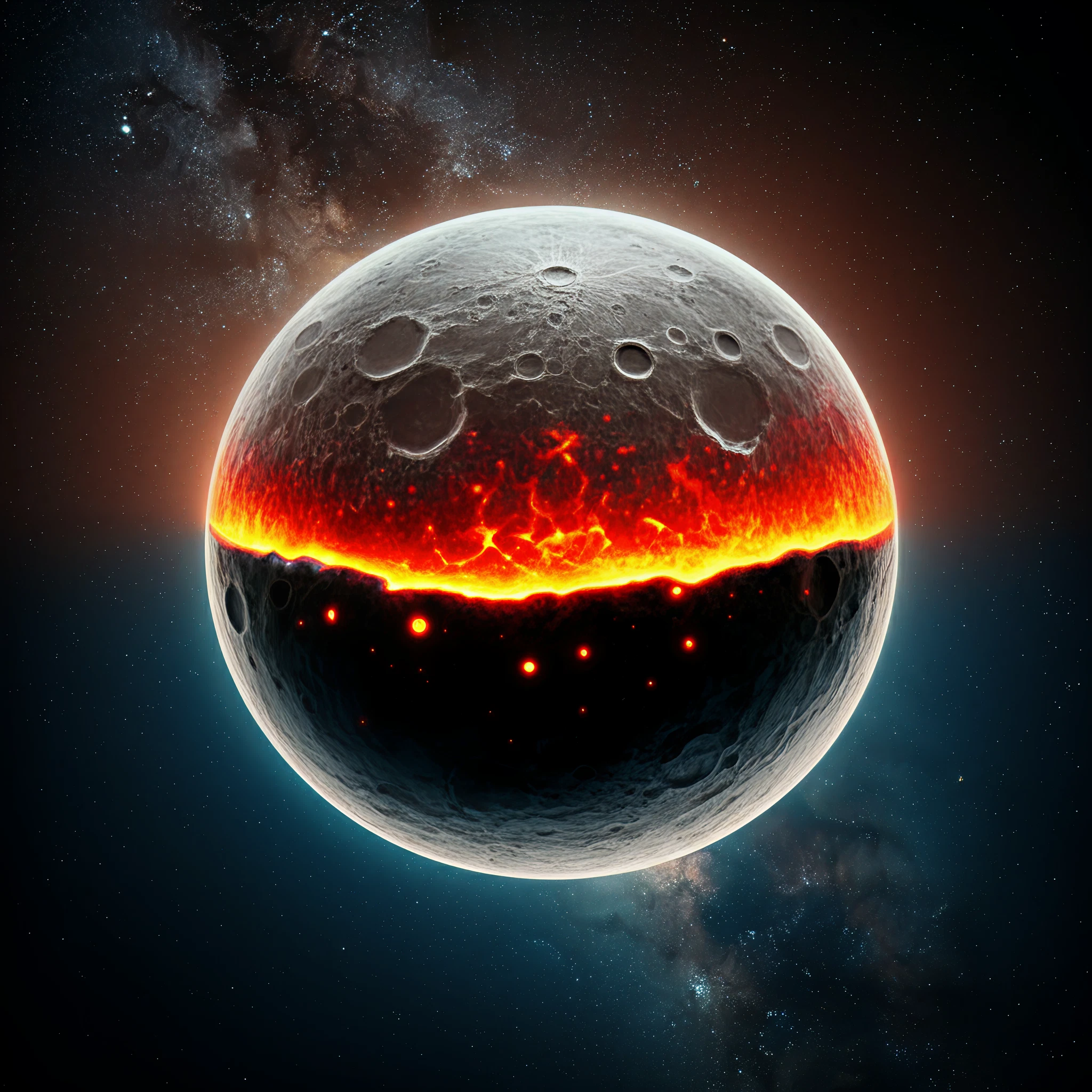 does the moon have a molten core