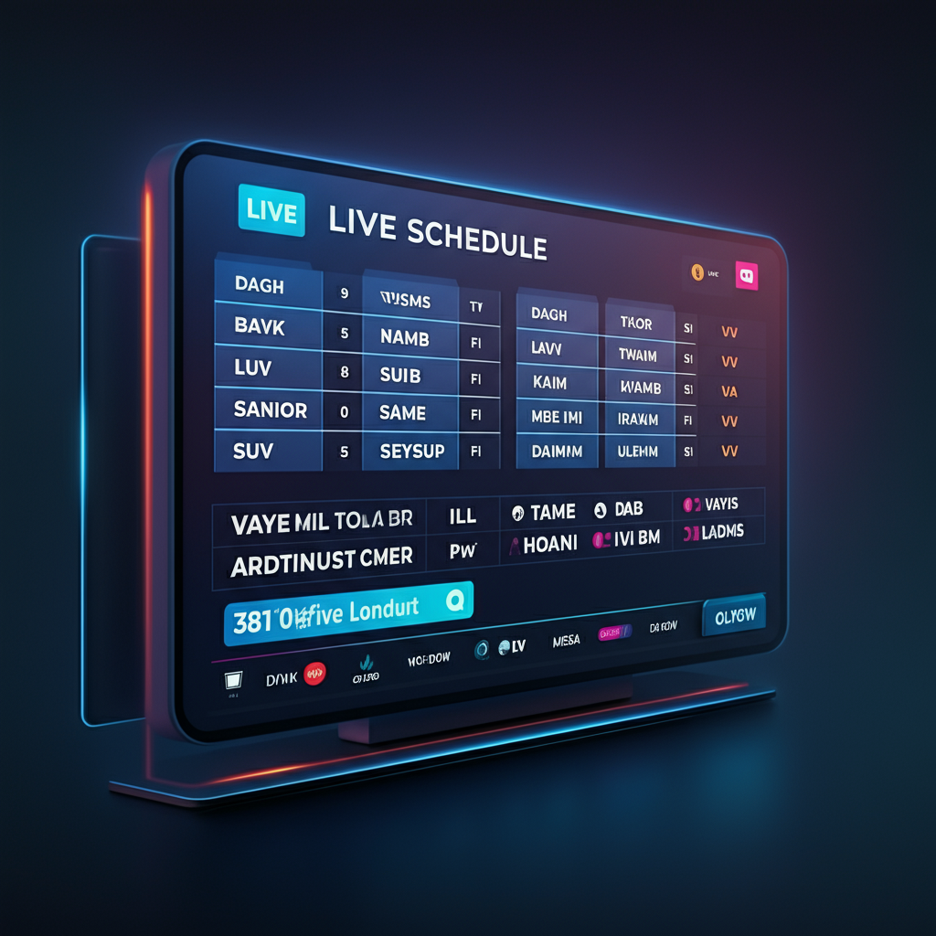live tv schedule