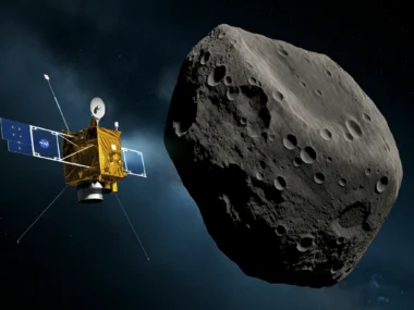 NASA spacecraft zooms by strange asteroid beams back images