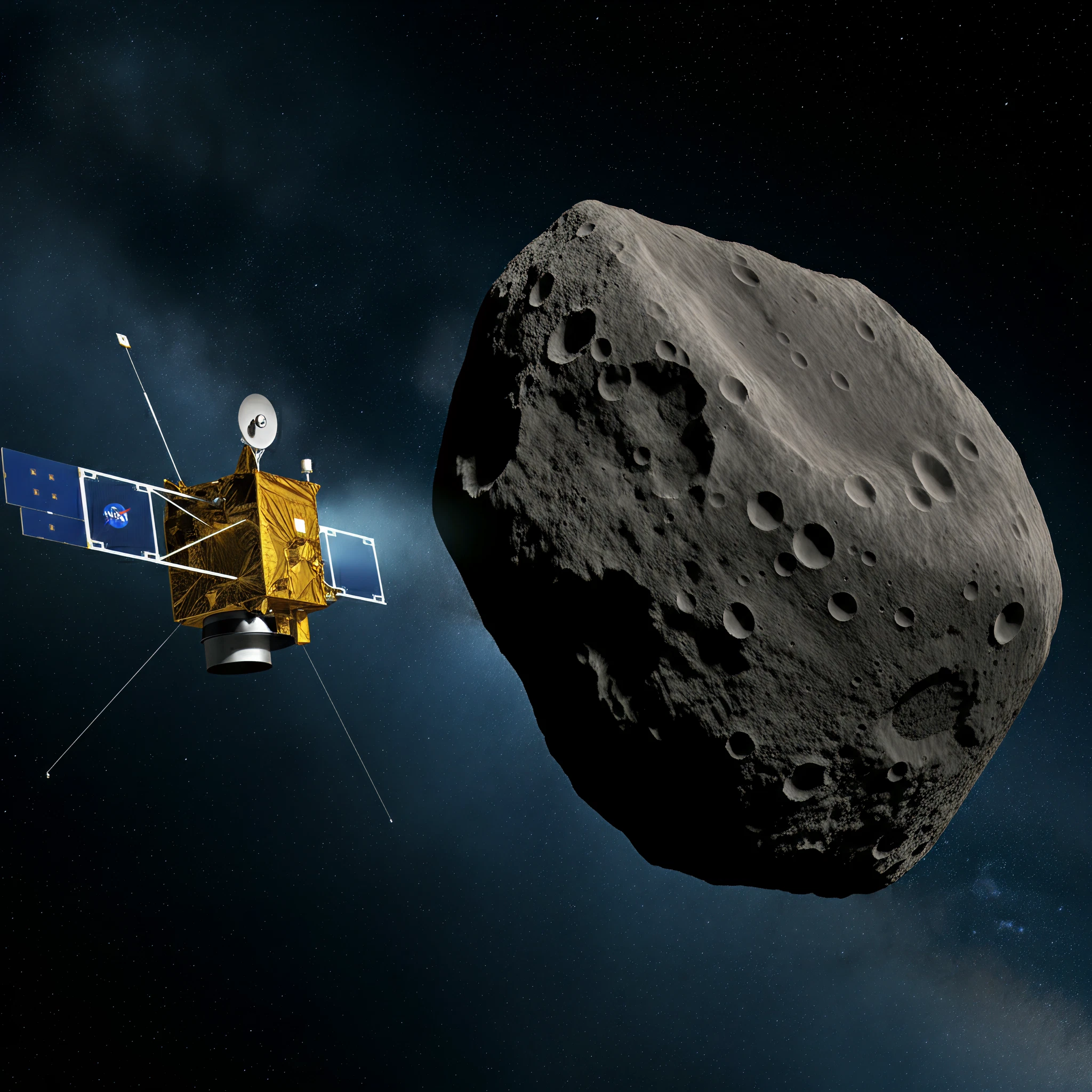 NASA spacecraft zooms by strange asteroid beams back images