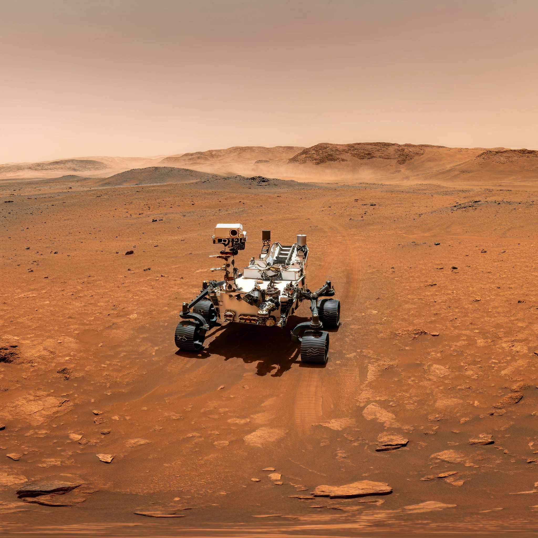 Mars Orbiter Captures First Image of Curiosity Rover
