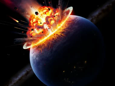When a comet hits a tidally locked exo-Earth