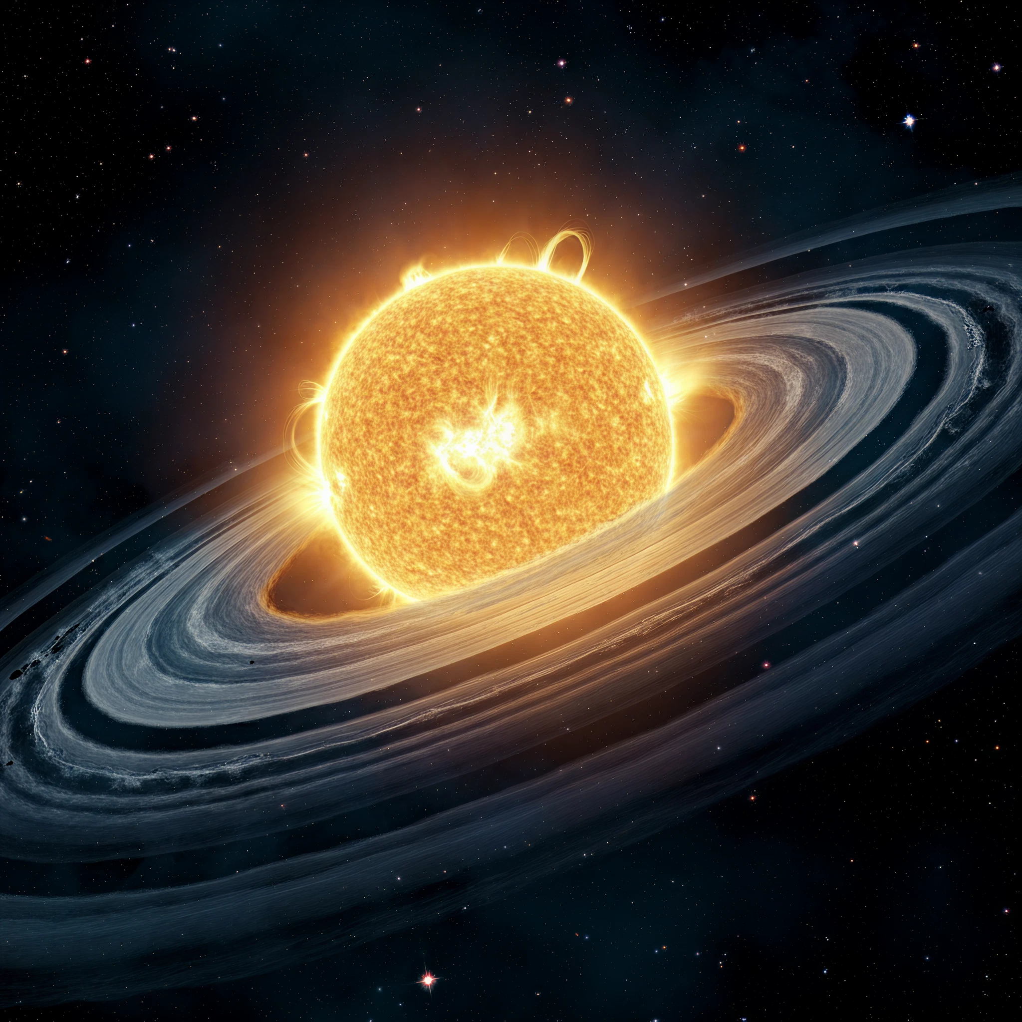 Water Discovery Around a Young Star